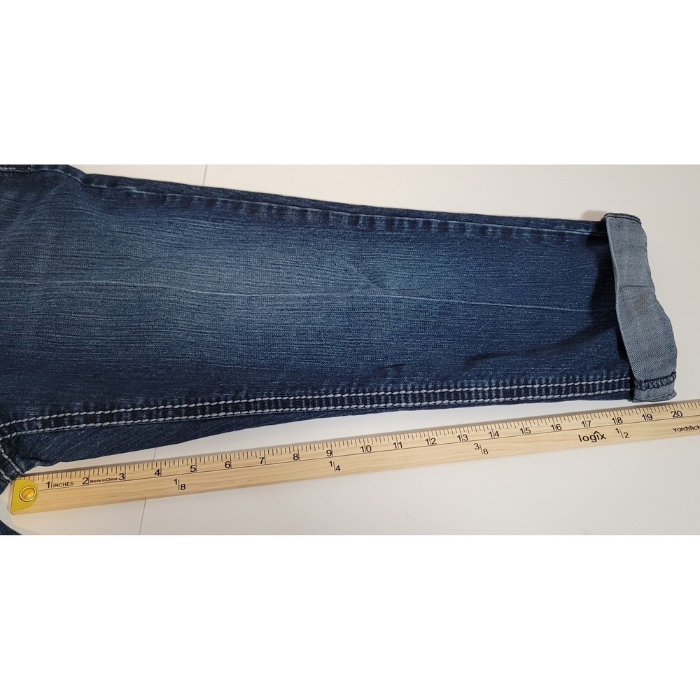 Nine West Womens 31/12 Date Night Fit Blue Capri Jeans Embroidered‎ 0034 - Picture 12 of 16